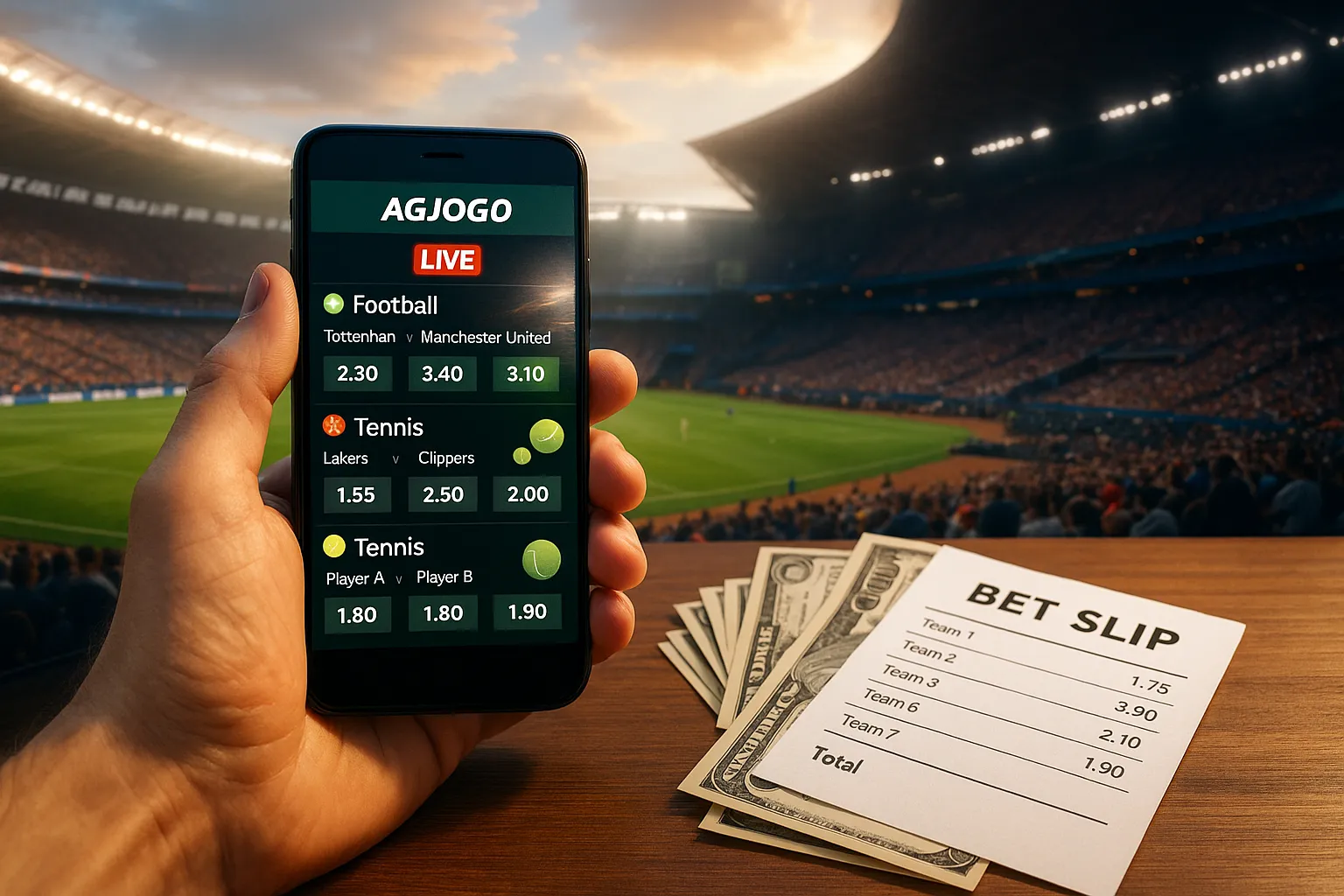 Aposte em apostas esportivas no cassino online AGJOGO